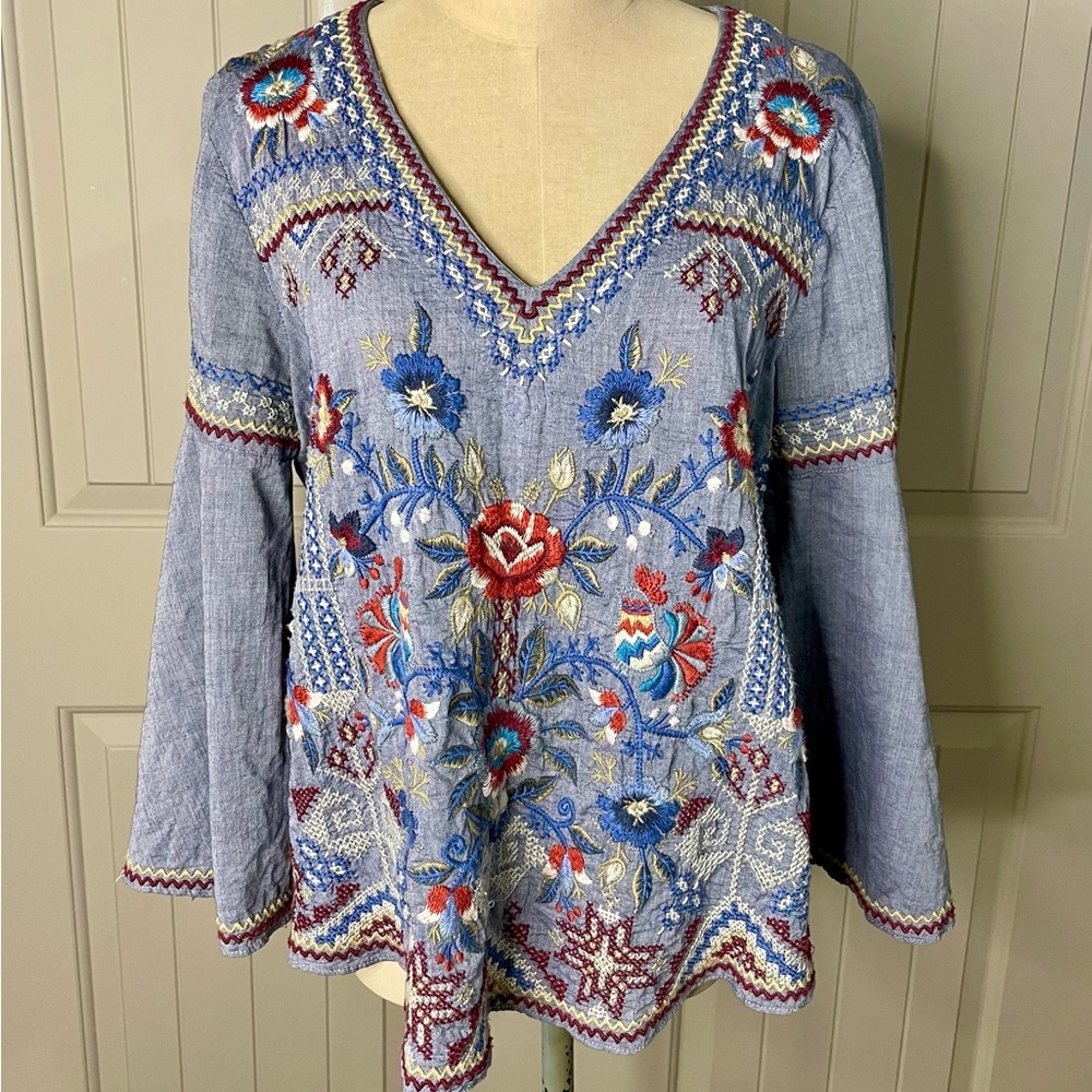 Johnny Was Embroidered Top